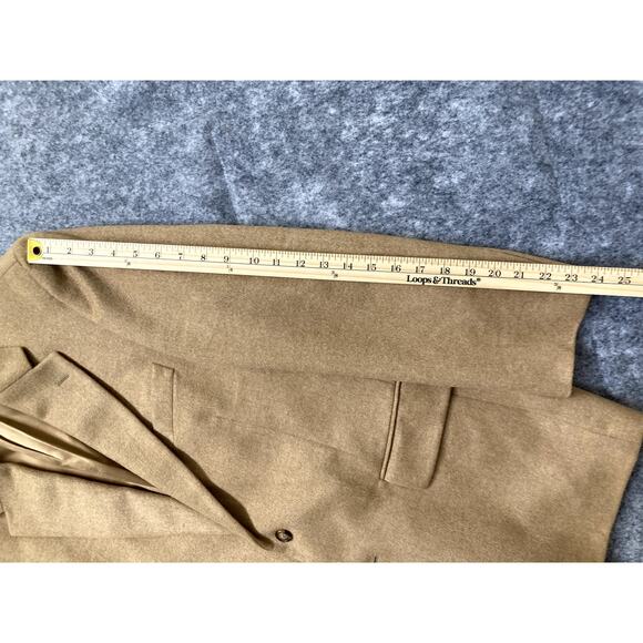 Bill Blass Blazer Mens 40R Camel Hair Tan Beige Coat 2 Button - Picture 7 of 11